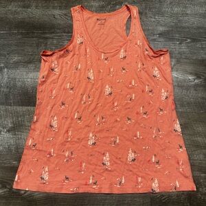 Columbia Tree & Deer Print Tank Top Size Large